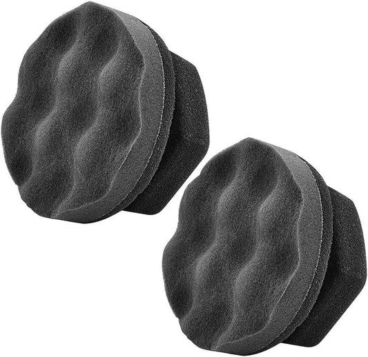 2 Pack Large Tire Shine Applicator Pad, Durable and Reusable Hex-Grip Tire Dressing Applicator Pad for Applying Tire Shine