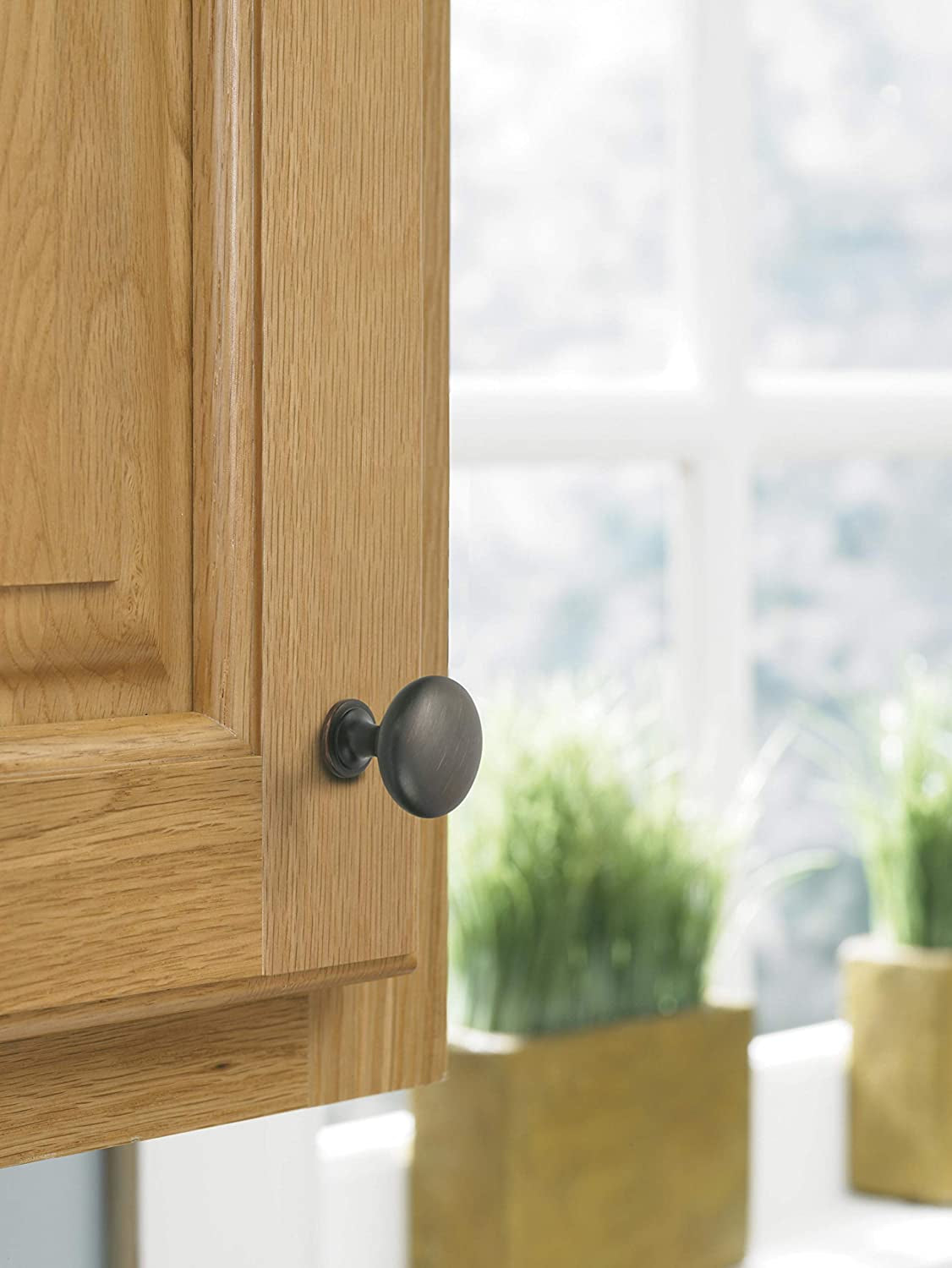 , Oil Rubbed Bronze | 1-1/4 Inch (32 Mm) Diameter | Edona | 1 Pack | Drawer Knob | Cabinet Hardware