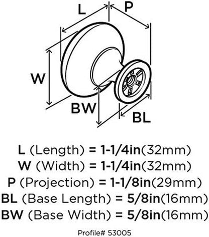 , Oil Rubbed Bronze | 1-1/4 Inch (32 Mm) Diameter | Edona | 1 Pack | Drawer Knob | Cabinet Hardware
