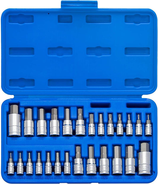 Ultimate 26-Piece Tamper-Proof Hex Bit Socket Set | SAE & Metric Sizes Included