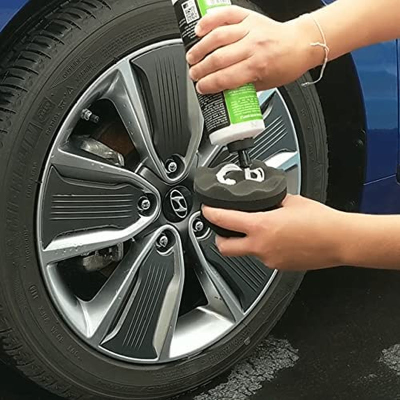 2 Pack Large Tire Shine Applicator Pad, Durable and Reusable Hex-Grip Tire Dressing Applicator Pad for Applying Tire Shine