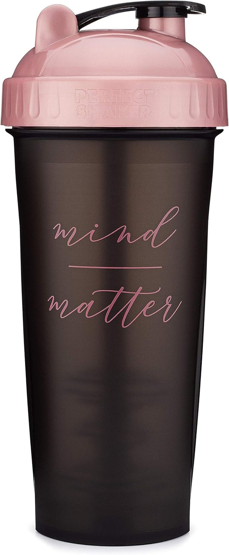 28-Ounce Shaker Bottle with Action-Rod Mixer | Shaker Cups with Motivational Quotes | Protein Shaker Bottle Is BPA Free and Dishwasher Safe | Two Pack - I Am Mint & Mind over Matter Black