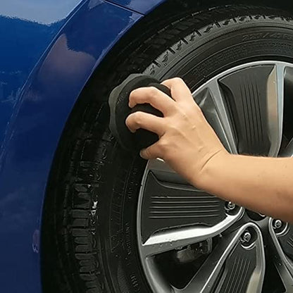 2 Pack Large Tire Shine Applicator Pad, Durable and Reusable Hex-Grip Tire Dressing Applicator Pad for Applying Tire Shine