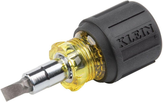 32561 Multi-Bit Screwdriver / Nut Driver, 6-In-1 Stubby Screwdriver with 2 Phillips, 2 Slotted, 2 Nut Drivers